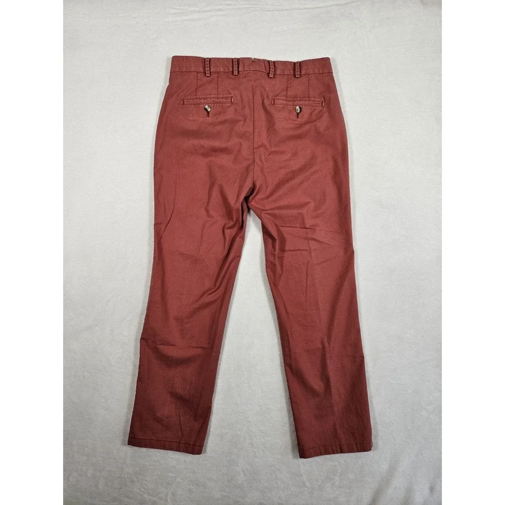 Peter Millar‎ Men's Pima Cotton Pants Slacks Peru Made MF17B48 Size 33 Dark Pink - Picture 9 of 15